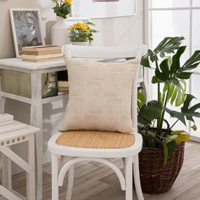 Μαξιλαροθήκη Διακοσμητική Messina 14 Yellow Teoran 43X43 Cotton-Polyester