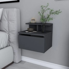 Κομοδίνο επιτοίχιο Arsen Megapap χρώμα ανθρακί 39,8x31,9x35εκ.-GP052-0140,1
