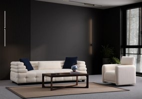 Τριθέσιος Καναπές - Boston 3 - Χρώμα Λευκό - 255x102x75εκ