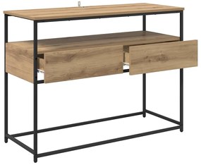vidaXL Τραπέζι κονσόλας με συρτάρι Artisan Oak 100 x 40 x 75 cm