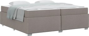 vidaXL Σκελετός Κρεβατιού Taupe 200 x 200 cm ύφασμα