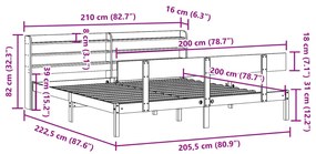 ΣΚΕΛΕΤΟΣ ΚΡΕΒ. ΧΩΡΙΣ ΣΤΡΩΜΑ ΛΕΥΚΟ 200X200 ΕΚ ΜΑΣΙΦ ΠΕΥΚΟ 3306628