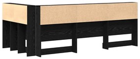 vidaXL Κεφαλάρι Αποθήκης με ράφι Μαύρη δρυς 75 cm Επεξεργασμένο ξύλο