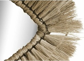 Τοίχο καθρέφτη DKD Home Decor Φυσικό Bali 54 x 3 x 34 cm