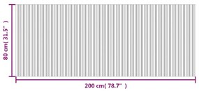 Χαλί Ορθογώνιο Καφέ 80 x 200 εκ. Μπαμπού - Καφέ