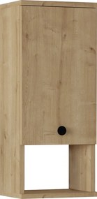 Ντουλάπι μπάνιου επιτοίχιο Mis Megapap χρώμα sapphire oak 30x21,8x71εκ.