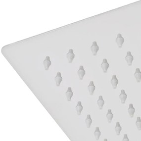 Κεφαλή Nτους Βροχή Ορθογώνια 30 x 40 εκ. από Ανοξείδωτο Ατσάλι - Ασήμι