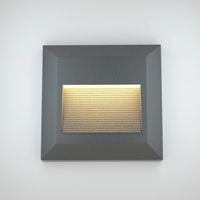 Φωτιστικό τοίχου Salmon LED 2W 3CCT Outdoor Wall Lamp Anthracite CCT D:12.4cmx12.4cm (80201840)