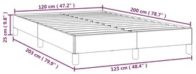 Πλαίσιο Κρεβατιού Μαύρο 120x200 εκ. Υφασμάτινο - Μαύρο