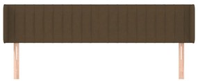 vidaXL Κεφαλάρι με Πτερύγια Σκούρο Καφέ 183x16x78/88 εκ. Υφασμάτινο