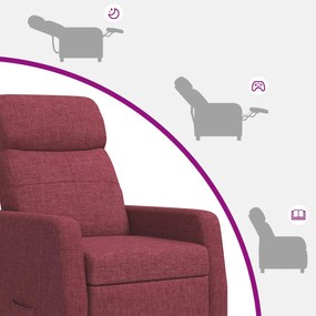 vidaXL Αναπαυτική Καρέκλα Κόκκινο Ύφασμα
