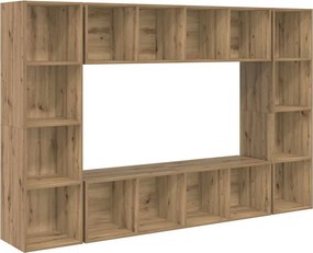 vidaXL Σετ επίπλου τηλεόρασης 4 pcs Καφέ Επεξεργασμένο ξύλο
