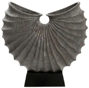 Διακοσμητικό Επιτραπέζιο Lucky Horn TAS104 31x12x30,5cm Grey-Black Espiel Ceramic,Wood