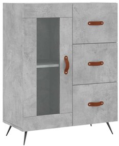vidaXL Ντουλάπι Γκρι Σκυροδέματος 69,5x34x90 εκ. Επεξεργασμένο Ξύλο