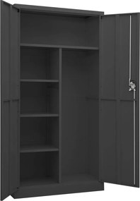vidaXL Φοριαμός Ανθρακί 90 x 40 x 180 εκ. Ατσάλινος