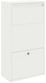 vidaXL Γραμματοκιβώτιο για Πακέτα Λευκό 44x22x82 εκ. Χάλυβας