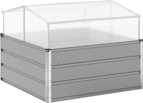 vidaXL Γλάστρα Ανοιχτό γκρι 100 x 100 x 77 cm Επικαλυμμένος Χάλυβας