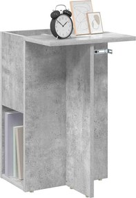 vidaXL End Table Σκυρόδεμα Γκρι 35 x 40 x 55 εκ. Επεξεργασμένο Ξύλο