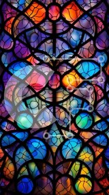 Intra Συλλεκτικό Ξύλινο Παζλ Plywood 4mm - Περίπλοκο σχέδιο παραθύρων από βιτρό Σε Ξύλινο Κουτί - Διαστάσεις Puzzle: 10x10 cm – 25 κομμάτια