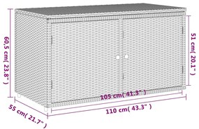 ΝΤΟΥΛΑΠΙ ΑΠΟΘΗΚΕΥΣΗΣ ΚΗΠΟΥ ΓΚΡΙ 110X55,5X60,5 ΕΚ. ΣΥΝΘ. ΡΑΤΑΝ 365569