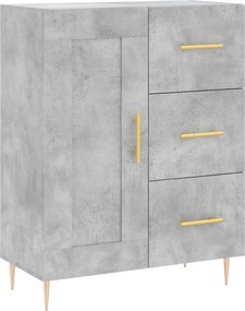 vidaXL Ντουλάπι Γκρι Σκυροδέματος 69,5x34x90 εκ. Επεξεργασμένο Ξύλο