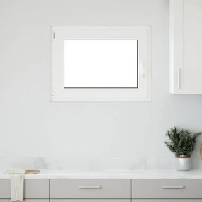 vidaXL Παράθυρο Υπογείου "RISOR" 80x70 εκ. Ανακλινόμενο & Περιστρεφόμενο DIN Αριστερά Λευκό