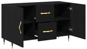 vidaXL Πλαϊνό γραφείο Μαύρη δρυς 100 x 36 x 60 εκ. Επεξεργασμένο ξύλο