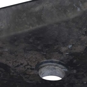 vidaXL Νιπτήρας Μαύρος 50 x 35 x 10 εκ. Μαρμάρινος