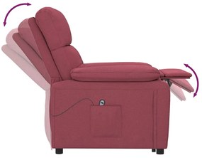 vidaXL Πολυθρόνα Ανακλινόμενη Ηλεκτρική Μπορντό Υφασμάτινη