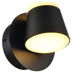 Φωτιστικό Τοίχου - Απλίκα Led V83LEDW13BK 8W 3000K 640lm 12X12X13 Black Aca Decor Metal