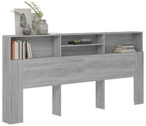 Κεφαλάρι Με Αποθηκευτικό Χώρο Γκρι Sonoma 220x19x103,5 εκ. - Γκρι