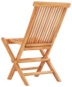 Σετ Επίπλων Mπιστρό 3 τεμ. Μασίφ Ξύλο Teak με Κόκκινα Μαξιλάρια - Κόκκινο