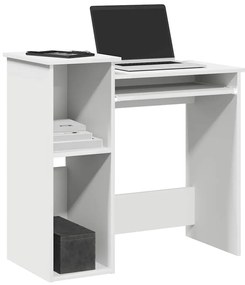 vidaXL Γραφείο  με ράφια Λευκό 84x40x78 cm Κατασκευασμένο ξύλο