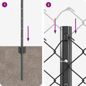 vidaXL Συρματόπλεγμα Περίφραξης με Πάσσαλο 25 x 0,6 m