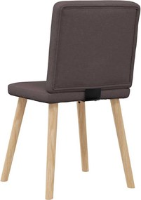 vidaXL Καρέκλες Τραπεζαρίας 4 τεμ. Σκούρο Καφέ Υφασμάτινες