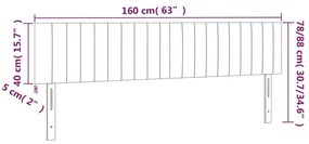 Κεφαλάρια Κρεβατιού 2 τεμ. Μαύρα 80 x 5 x 78/88 εκ. Υφασμάτινο - Μαύρο