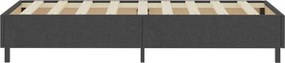 vidaXL Πλαίσιο Κρεβατιού Boxspring Γκρι 100 x 200 εκ. Υφασμάτινο