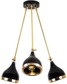 Φωτιστικό Οροφής Yildo 892OPV1945 60x63cm 3xE27 40W Black-Gold Opviq