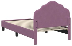 vidaXL Κρεβάτι Παιδικής Κρεβατοκάμαρας με Κεφαλάκι Μοβ 80 x 160 cm