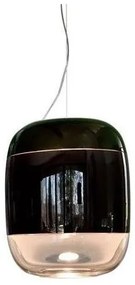 Κρεμαστό Φωτιστικό Οροφής LED 8,5W Dimmable Triac Φυσητό Γυαλί Φ30cm Gong S3 Prandina-1A63003413005-Μαύρο 1A63003413005