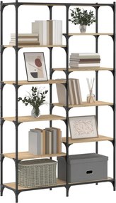 vidaXL Βιβλιοθήκη Sonoma Δρυς 100x32x170 εκ. Επεξεργ. Ξύλο / Σίδηρος