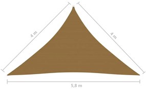 Πανί Σκίασης Taupe 4 x 4 x 5,8 μ. από HDPE 160 γρ./μ² - Μπεζ-Γκρι