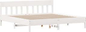 vidaXL Σκελετός Κρεβ. Χωρίς Στρώμα Λευκό 180x200 εκ Μασίφ Πεύκο