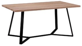 Τραπέζι Hanson 160x90x75cm Sonoma/Βαφή Μαύρη