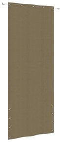Διαχωριστικό Βεράντας Taupe 100 x 240 εκ. Ύφασμα Oxford - Μπεζ-Γκρι