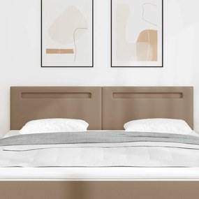 vidaXL LED κεφαλάρι Καπουτσίνο 180 cm Τεχνητό Δέρμα