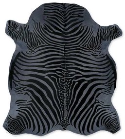 Δέρμα Αγελάδας (εκτυπωμένο) Zebra Dark Grey - 200x220