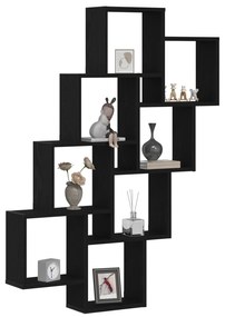 vidaXL Τοίχος Ντουλάπι Μαύρης Δρυς 90x15x119,5 εκ Επεξεργασμένο Ξύλο