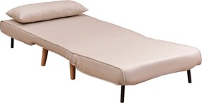 Πολυθρόνα-Κρεβάτι Κρέμα FOLDE SINGLE 70x80x79