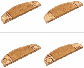 vidaXL Πατάκια Σκάλας Αυτοκόλλητα 10 τεμ. Μπεζ 65x21x4 εκ.